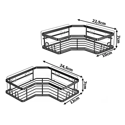 2x bathroom side hanging shower boards