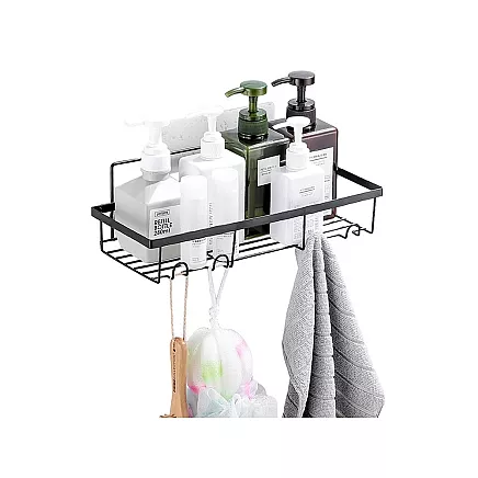 Loft bathroom shower shelf hanging 4x hook