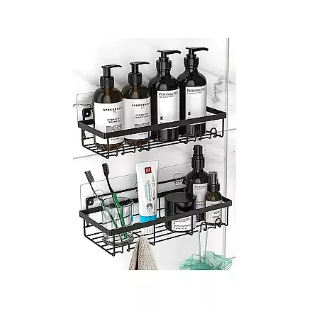 Loft bathroom shower shelf hanging 4x hook