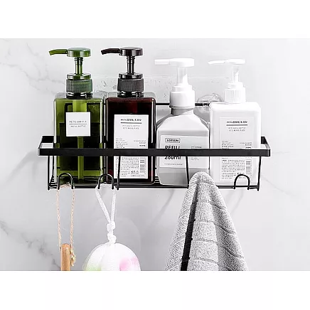 Loft bathroom shower shelf hanging 4x hook