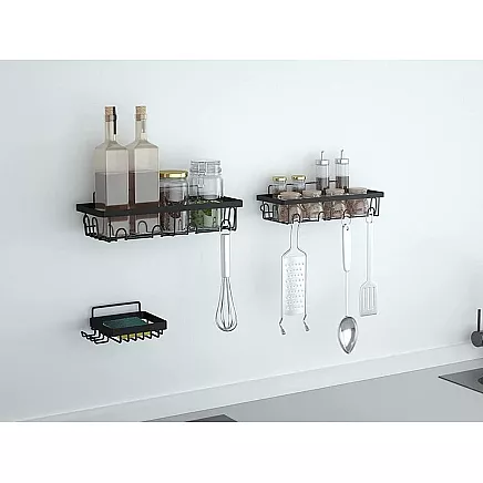 Loft bathroom shower shelf hanging 4x hook