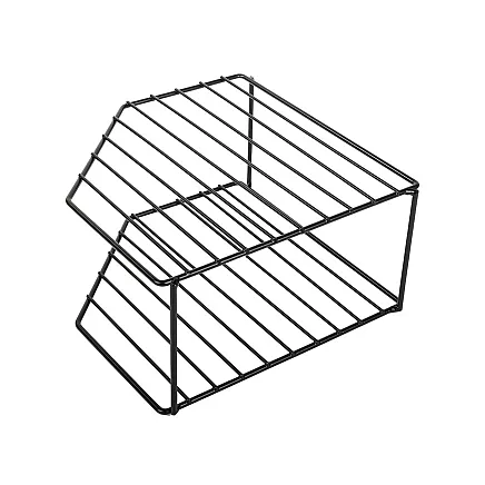 Kitchen corner standing metal shelf two-tier bathroom shelf