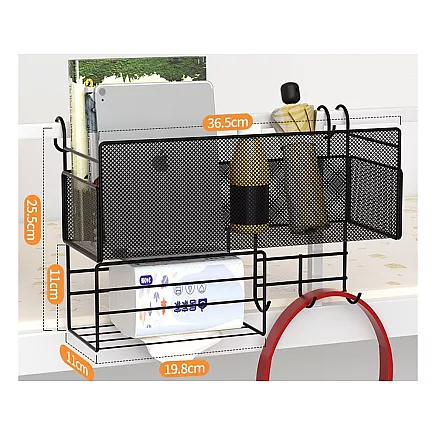 Plaukts Organizators Virtuvei un Vannas Istabai Zem Plaukta + 3 Āķi, Dažādas krāsas