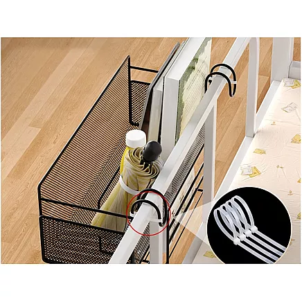 Plaukts Organizators Virtuvei un Vannas Istabai Zem Plaukta + 3 Āķi, Dažādas krāsas