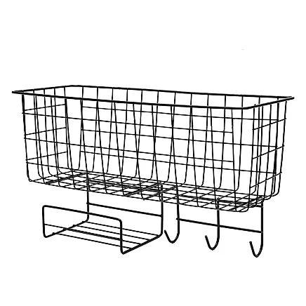 Piekarināms Metāla Grozs Organizators Plaukts uz Durvīm, 3 Āķi