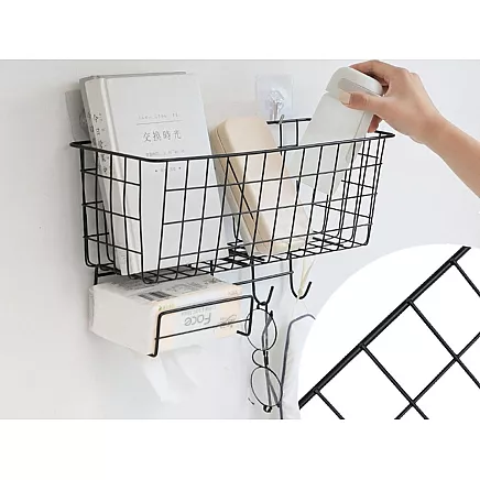 Piekarināms Metāla Grozs Organizators Plaukts uz Durvīm, 3 Āķi