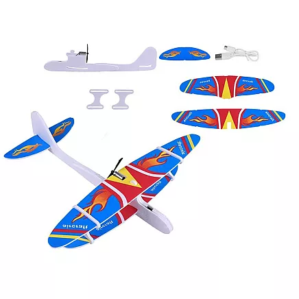 Polystyrene plane flying foam usb motor glider dart light