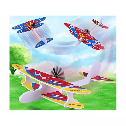 Polystyrene aeroplane flying foam usb led glider dart motor