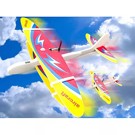 Polystyrene aeroplane flying foam usb led glider dart motor