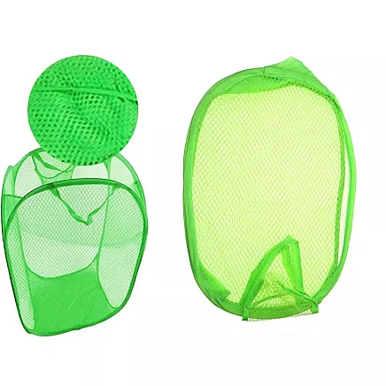 Saliekams Organizators, Grozs, Soma rotaļlietu, apģērbu glabāšanai, Zaļš (47x26x26 cm)...