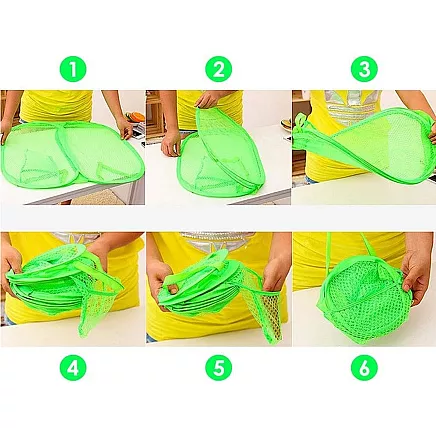 Saliekams Organizators, Grozs, Soma rotaļlietu, apģērbu glabāšanai, Zaļš (67x38x38 cm)...