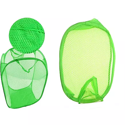 Saliekams Organizators, Grozs, Soma rotaļlietu, apģērbu glabāšanai, Zaļš (67x38x38 cm)...