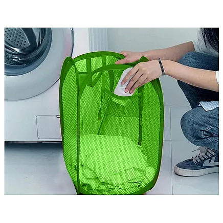 Saliekams Organizators, Grozs, Soma rotaļlietu, apģērbu glabāšanai, Zaļš (67x38x38 cm)...