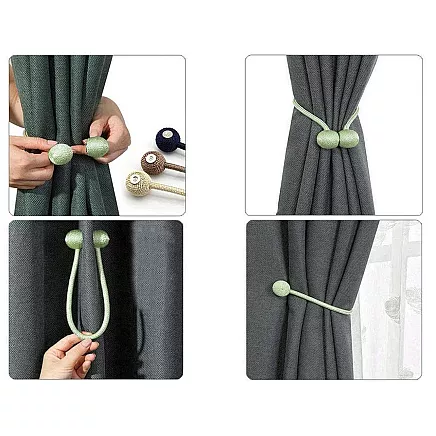 Decorative clips for curtains magnetically strong