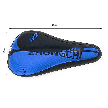 Mīksts Velosipēda Sēdekļa Silikona Pārvalks Pārklājs Ar Profilētu Vāku, Zils