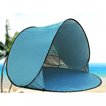 Pašsavelkoša pludmales telts ar UV aizsardzību