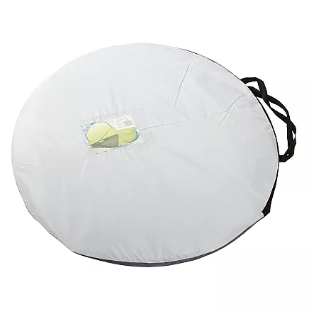 Pašizplešams pludmales telts ar UV aizsardzību, liels, pelēks