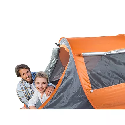 Pašsaliekama pludmales telts ar UV aizsardzību