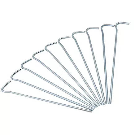 Tent piles anchor pigs steel 31cm 10pcs hook & loop pins