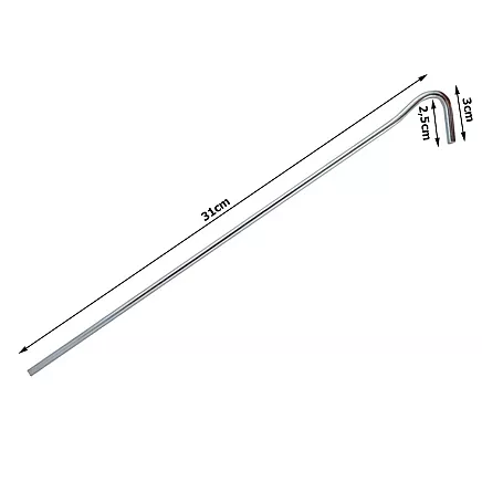 Tent piles anchor pigs steel 31cm 10pcs hook & loop pins