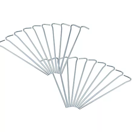Tent piles holidays anchor pins steel 18cm 20pcs hook & loop pegs