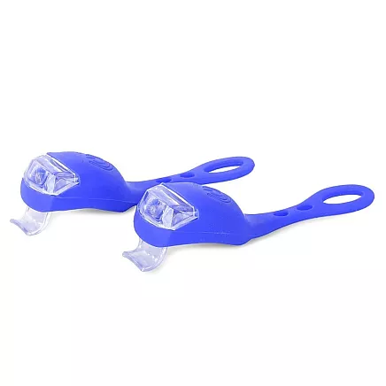 Velosipēda silikona ūdensizturīgas LED priekšējās gaismas 2gab