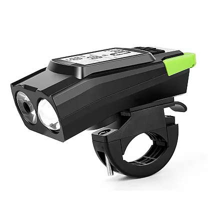 Front rear led bicycle lamp wireless counter loud horn 3in1