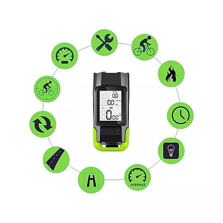 Front rear led bicycle lamp wireless counter loud horn 3in1