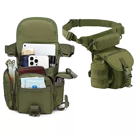 Taktiskā militārā kājas soma – ūdensizturīga, ietilpīga, ceļojumiem