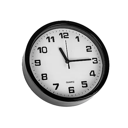 Liela Klusa Apaļa 20cm Sienas Pulkstenis