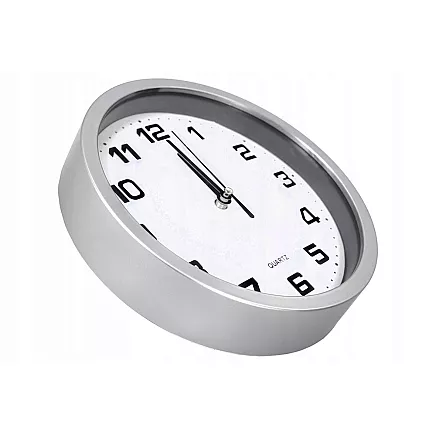 Dekoratīvais Apaļas Sienas Pulkstenis 20 cm, Sudrabs