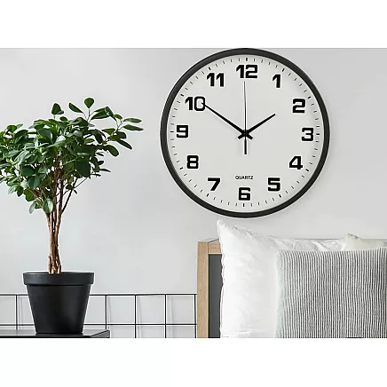 WALL CLOCK 25CM BLACK (30) GAB_A