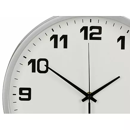 Dekoratīvais Apaļais Sienas Pulkstenis 25 cm, Sudrabs