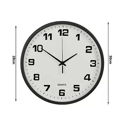 Liels kluss sienas pulkstenis ar sekundes rādītāju 30cm
