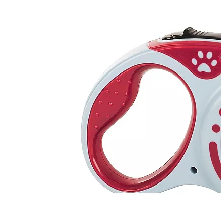 Automātiska izturīga pavada ar bloķēšanu suņiem, 5m, līdz 15kg, sarkana