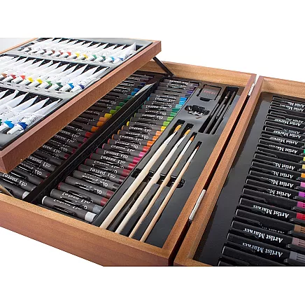 Art set painting case wood 174