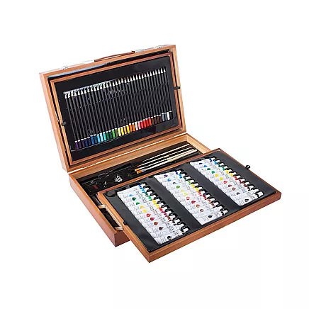 Art set painting case wood 174