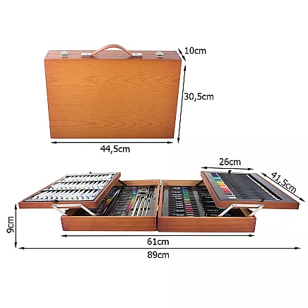 Art set painting case wood 174