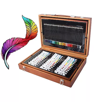 Art set painting case wood 174