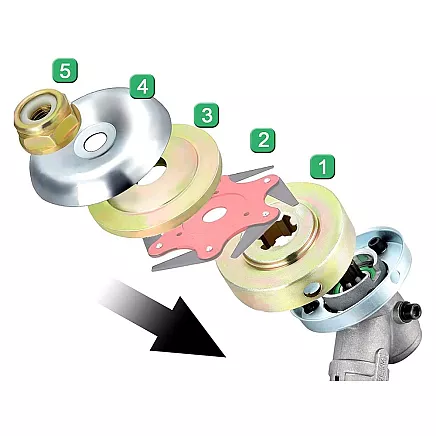 PADS FOR MOUNTING THE DISC (200)