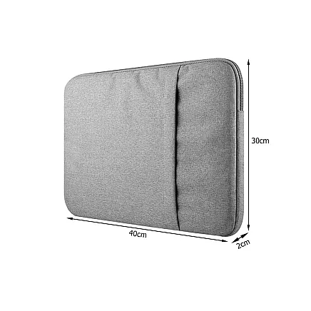 Klēpjdatora Soma Apvalks Vāciņš Maciņš 15,6, Gaiši pelēks