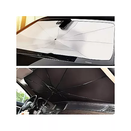 Automašīnas priekšējā stikla UV saulessargs - lietussargs