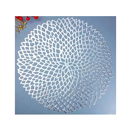 LACE TABLE MAT SILVER (180) GAB_A