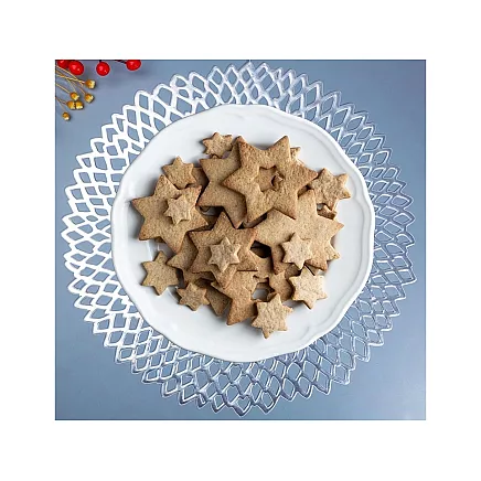 LACE TABLE MAT SILVER (180) GAB_A