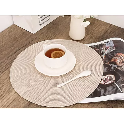 ROUND TABLE MAT GOLD (300) GAB_A