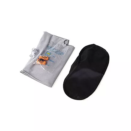 Travel pillow inflatable croissant + blindfold