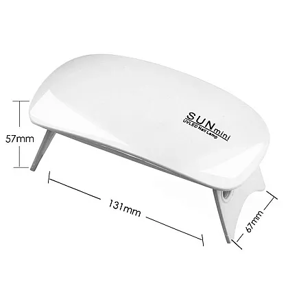 UV/LED manikīra un pedikīra lampa SUN Mini 18 W (6 LED, ar USB)