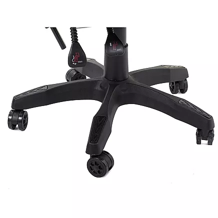 Grozāms spēļu krēsls ar izvelkamu kāju balstu, melns