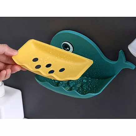 Ziepju trauks ar drenāžu vaļa formā