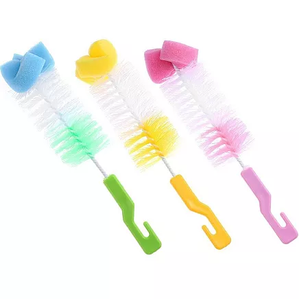 Pudeles un glāžu mazgāšanas birste ar sūkli, elastīga